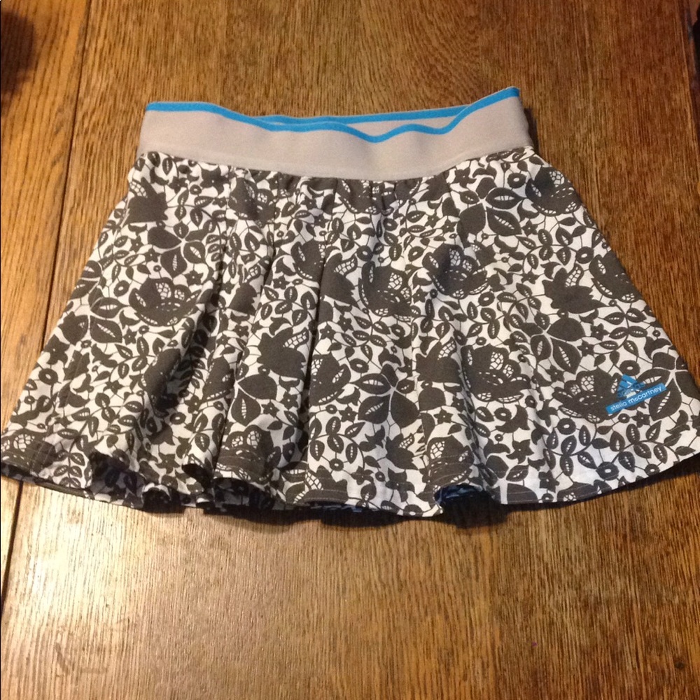 Adidas by Stella McCartney Gray and Blue Floral Mini Skirt